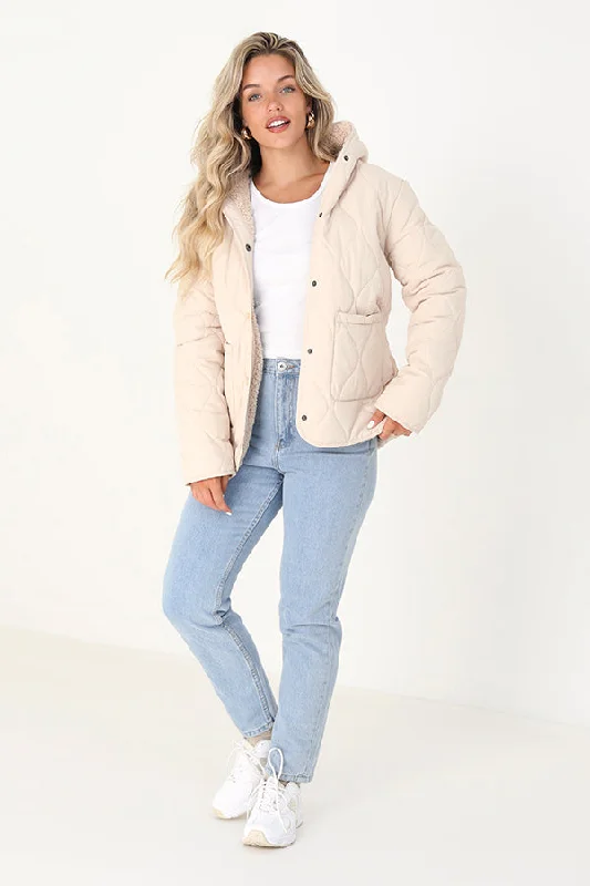 Exclusive Savings REVERSIBLE ONION QUILTED JACKET WITH BORG LINING
