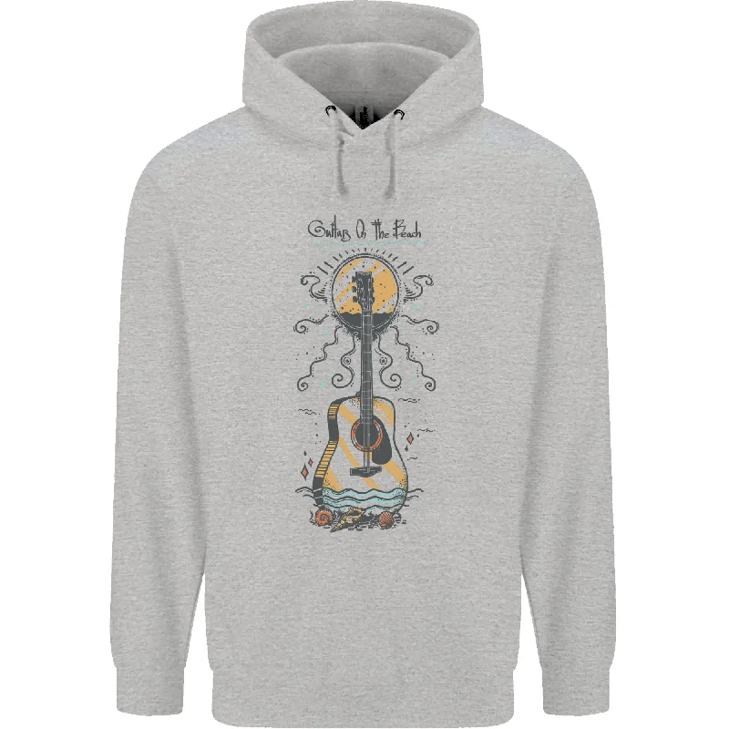 Deal Mania Guitar Beach Acoustic Holiday Surfing Music Mens 80% Cotton Hoodie