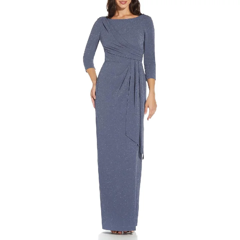 Savings Bonanza Adrianna Papell Womens Metallic Maxi Evening Dress
