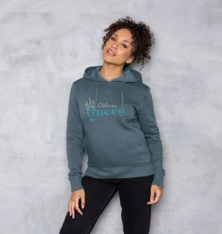 Friends and Family Sale RLSS UK | Chlorine Queen Women's Hoodie | 100% Organic Cotton Hooded Sweatshirt for Ladies