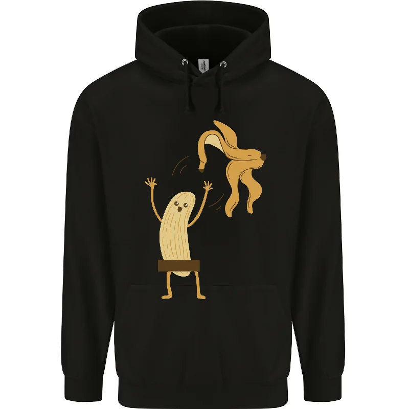 Bonus Savings Get Naked Censored Banana Funny Mens 80% Cotton Hoodie