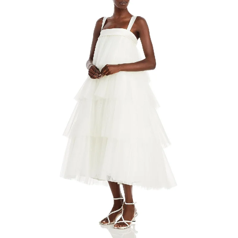Don't Wait Amsale Womens Tulle Sleeveless Evening Dress