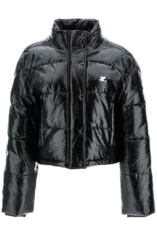Limited Time Discount Padded Vinyl Jacket For Stylish  - Black