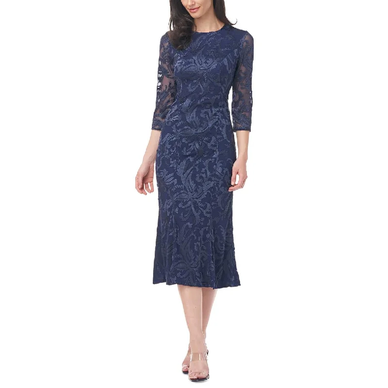 Super Sale JS Collections Womens Cecily Floral Calf Midi Dress