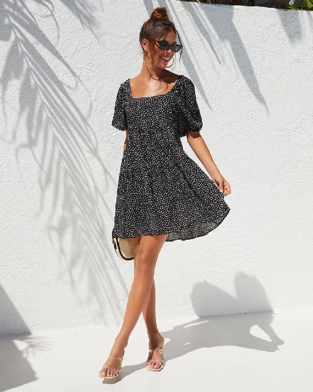 Last Chance Angelonia Floral Babydoll Dress