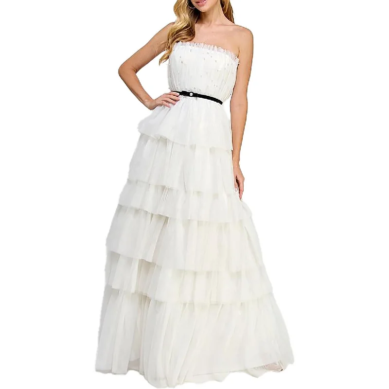 Clearance Items TLC Say Yes To The Prom Womens Juniors Embellished Long Evening Dress
