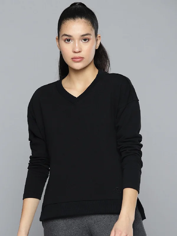 Sale Event Alcis Women Black Solid Sweatshirt