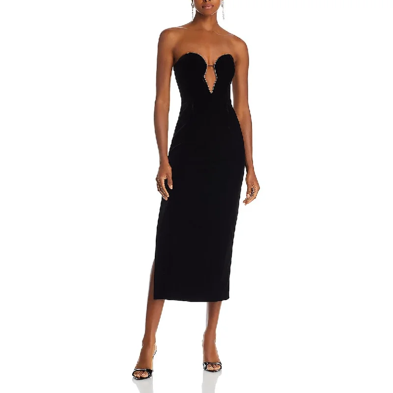 Discount Deals Bardot Womens Lilah Velour Midi Cocktail And Party Dress
