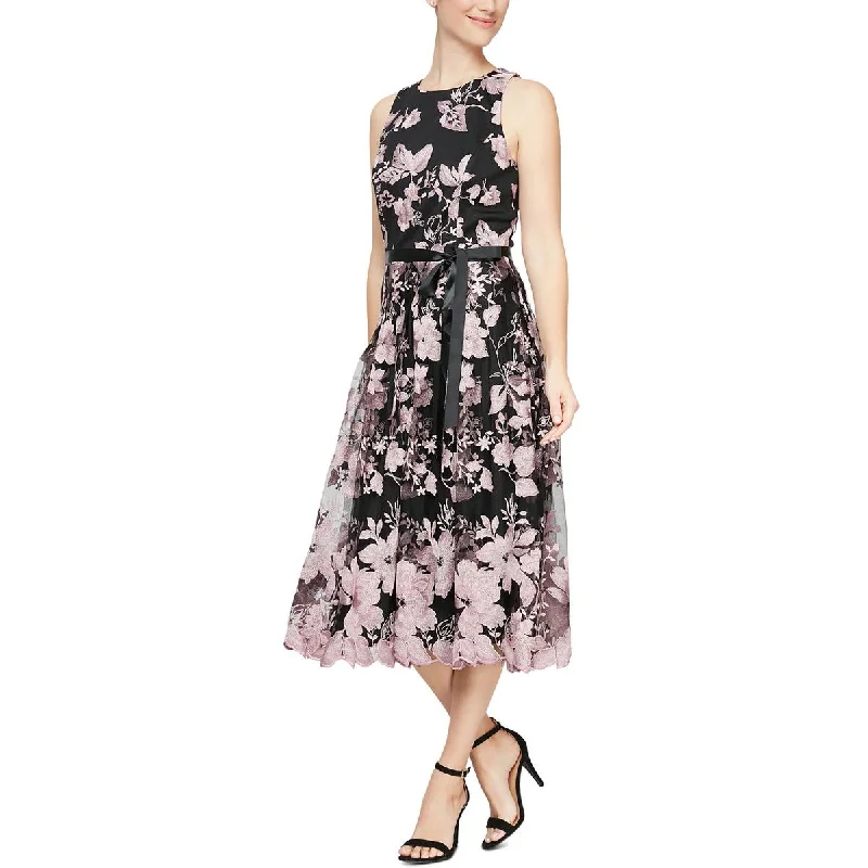 Low Prices Alex Evenings Womens Mesh Mid Calf Cocktail And Party Dress