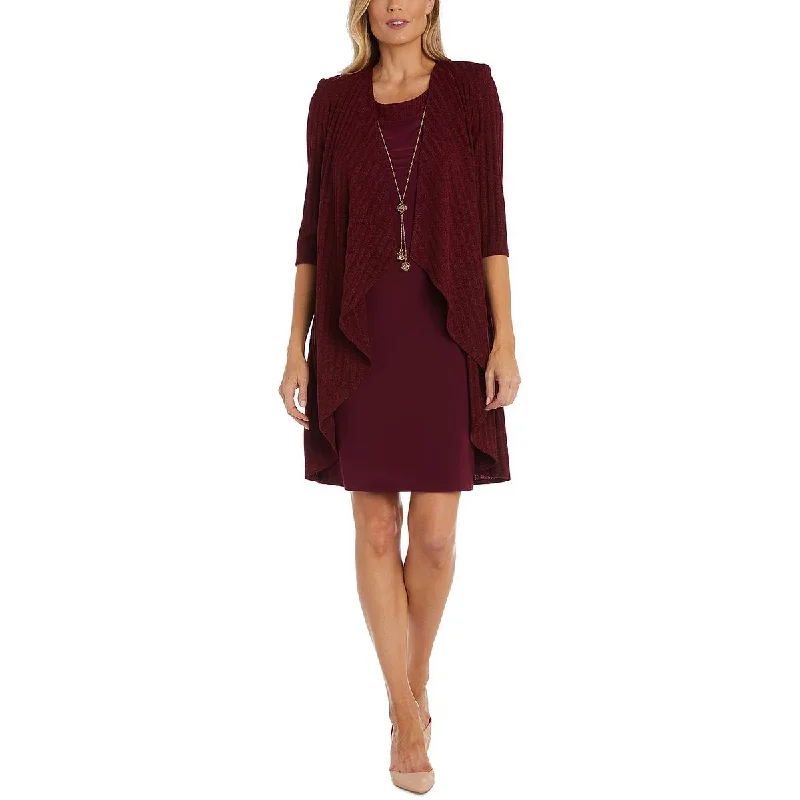 Flash Sale R&M Richards Womens Jacket Metallic Two Piece Dress