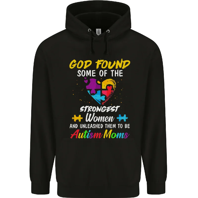 Unbeatable Prices God Found Autism Moms Autistic ASD Mens 80% Cotton Hoodie