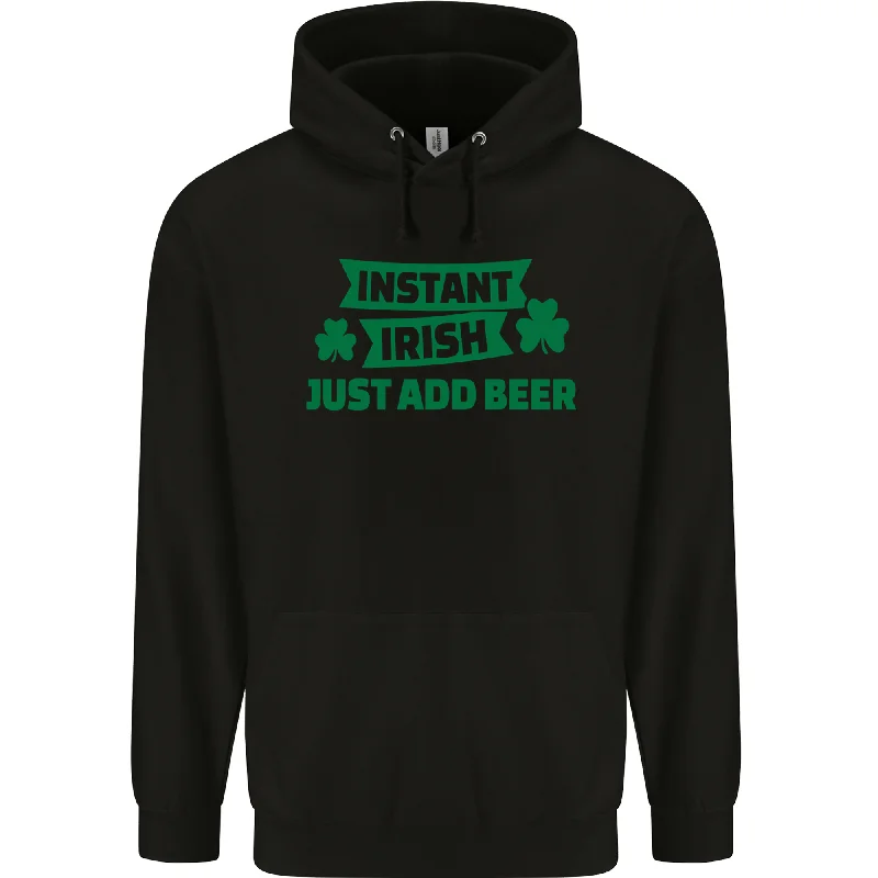 Holiday Sale Instant Irish Add Beer St Patricks Day Mens 80% Cotton Hoodie