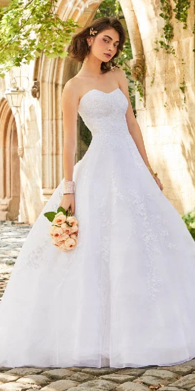 Members Only Embroidered Sequin Sweetheart Neck Gown