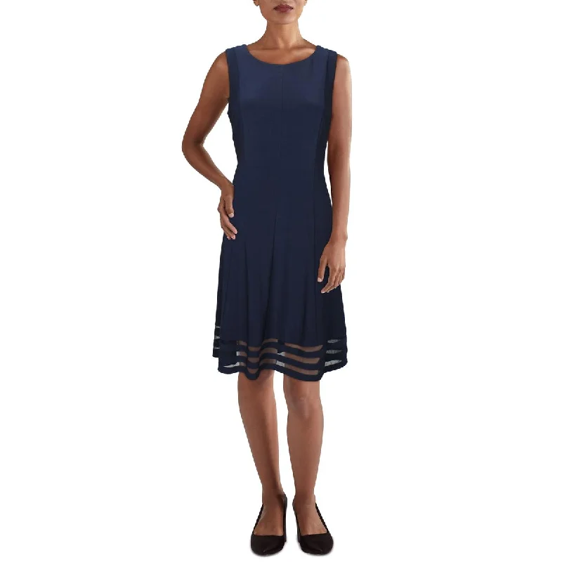 Today’s Special Jessica Howard Womens Petites Knit Mesh Inset Cocktail and Party Dress