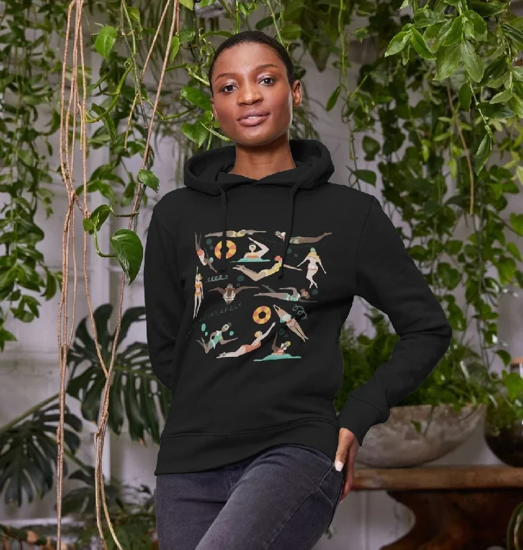 Sneak Peek Sale RLSS UK | Swimming Ladies Women's Hoodie | 100% Organic Cotton Hooded Sweatshirt