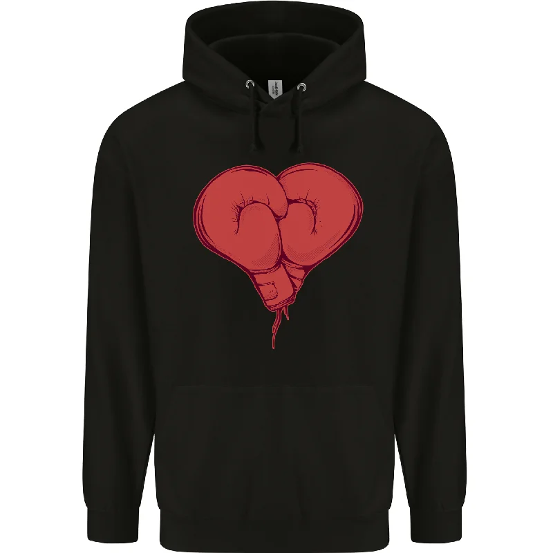 Special Price Heart Boxing Gloves Boxer MMA Muay Thai Mens 80% Cotton Hoodie