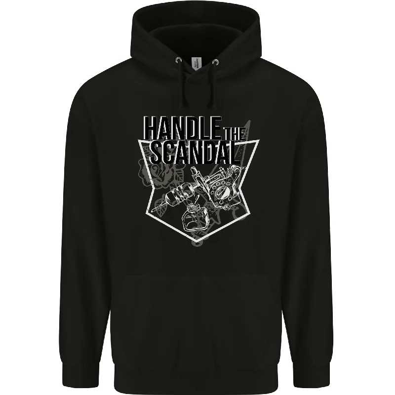 Mega Sale Handle the Scandal Tattoo Artist Mens 80% Cotton Hoodie
