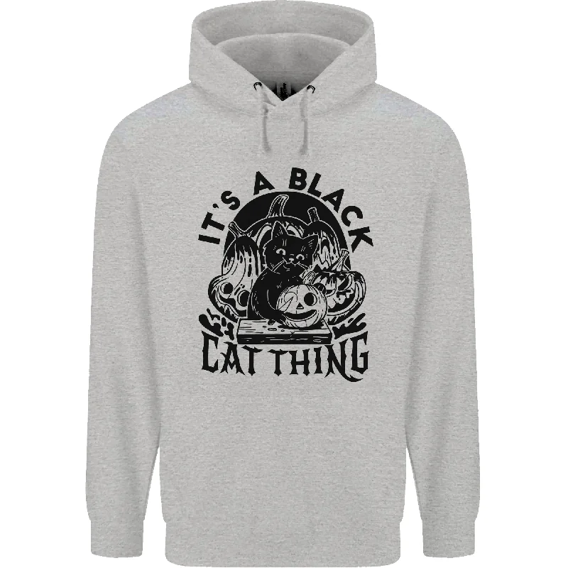 Deal Frenzy Its a Black Cat Thing Halloween Mens 80% Cotton Hoodie