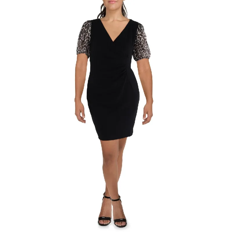 Huge Savings DKNY Womens Puff Sleeve Knee-Length Cocktail And Party Dress