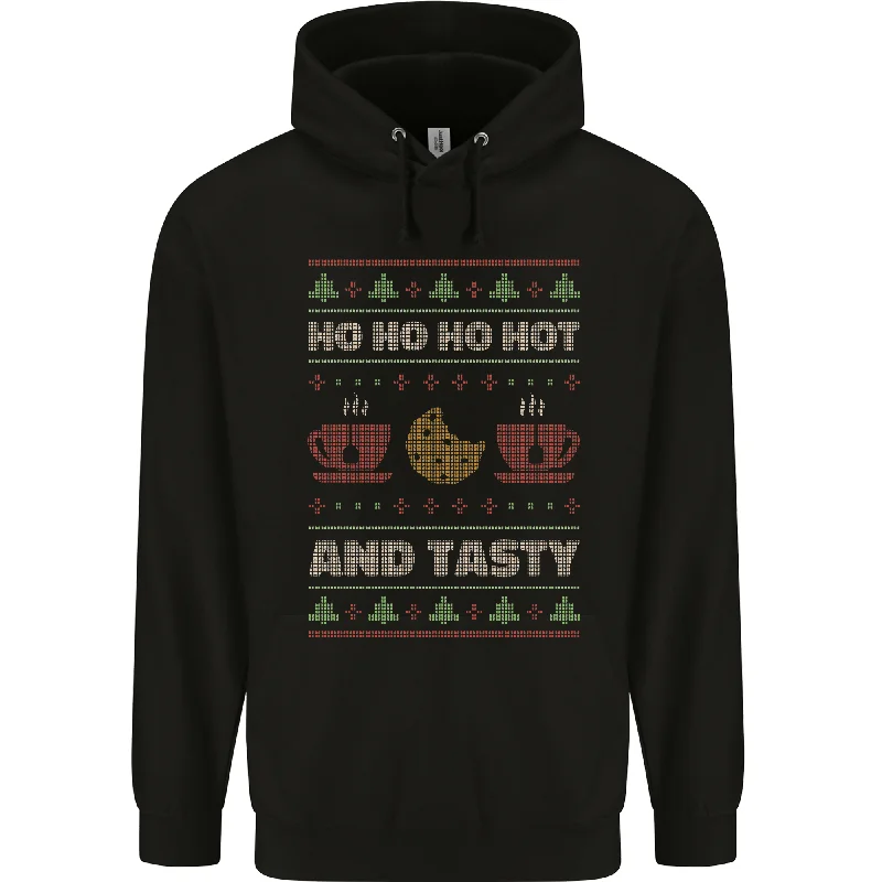 Deal Frenzy HO HO HO Hot & Tasty Funny Christmas Xmas Mens 80% Cotton Hoodie