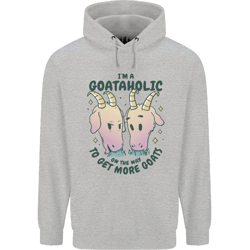 TIME-Limited Offer Goataholic On the Way to Get More Goats Mens 80% Cotton Hoodie