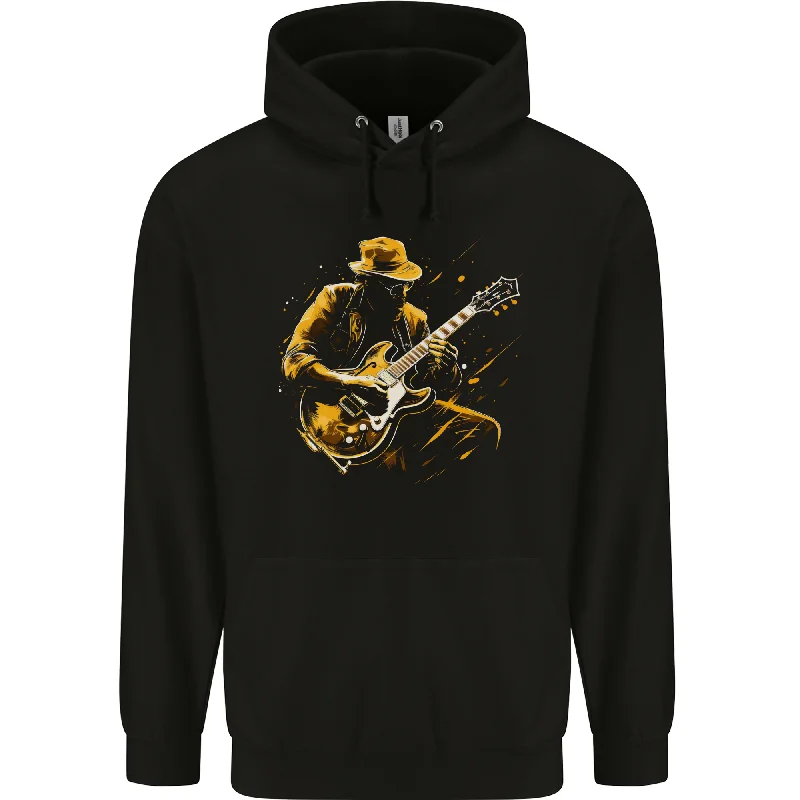 Don't Wait Jazz Guitar Player Guitarist Mens 80% Cotton Hoodie