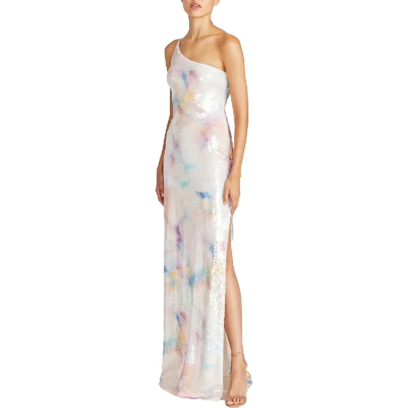 Bargain Prices ML Monique Lhuillier Womens Sequined Full Length Evening Dress
