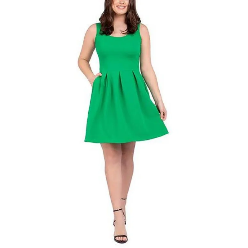 Price Rollback 24seven Comfort Apparel Womens Scoop Neck Midi Sheath Dress