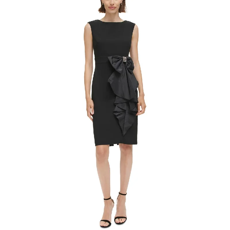Clearance Items Jessica Howard Womens Bow Bow Neck Sheath Dress