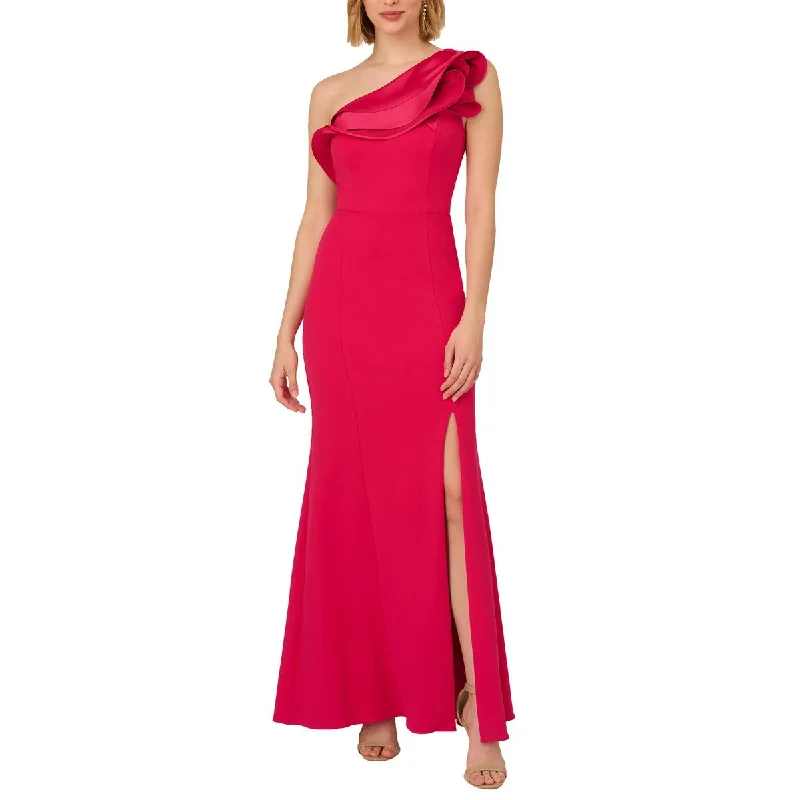Major Savings Adrianna Papell Womens Crepe Ruffled Evening Dress