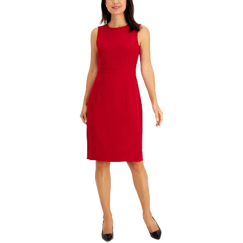 Stock Clearance Kasper Womens Petites Sleeveless Above Knee Sheath Dress