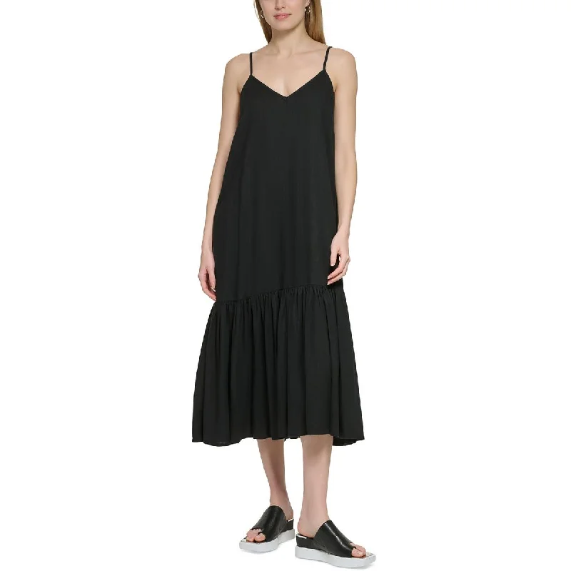 Buy More, Save More DKNY Jeans Womens V-Neck Pocket Maxi Dress