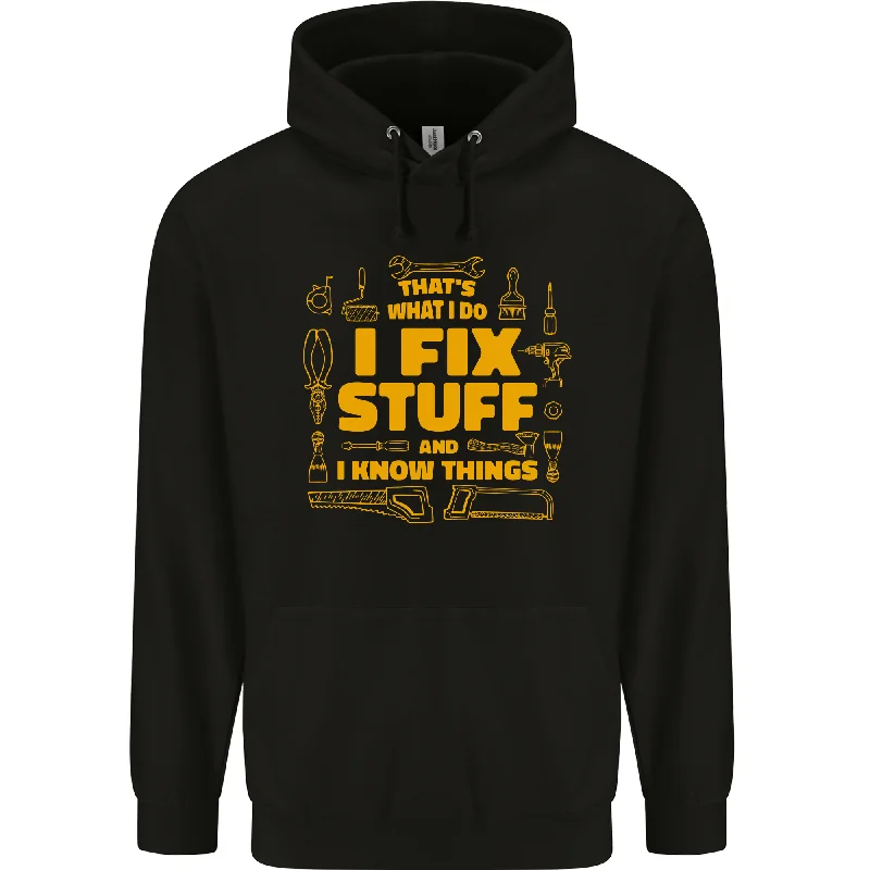 Massive Deals I Fix Stuff Funny Carpenter DIY Tradesman Mens 80% Cotton Hoodie