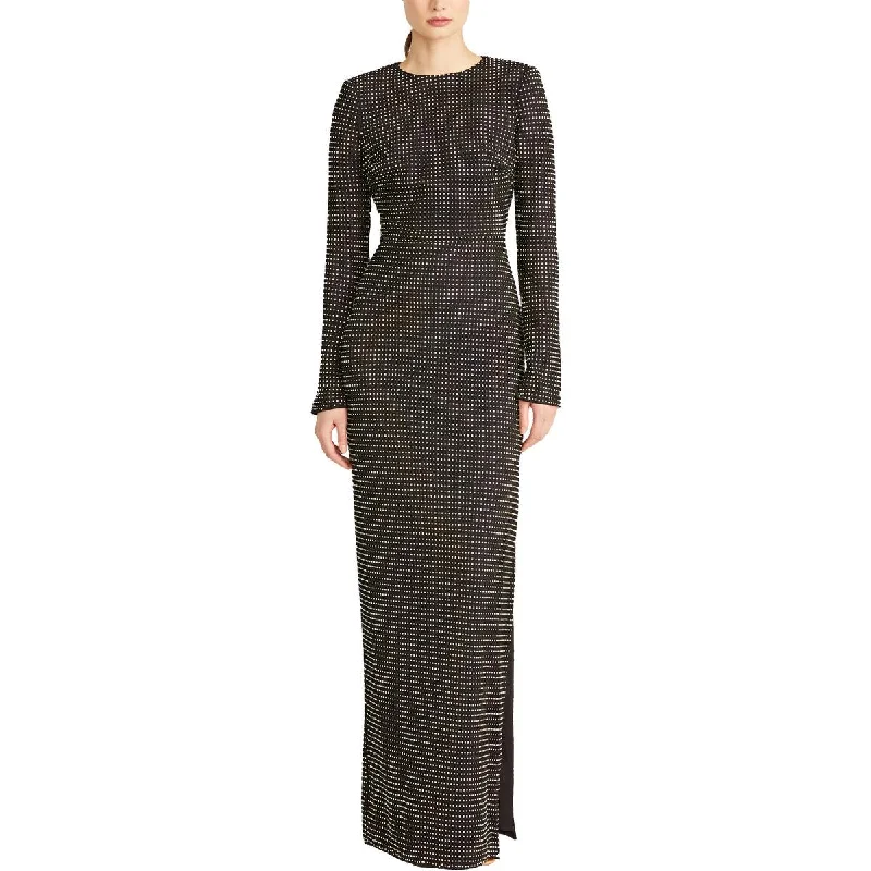 Closeout ML Monique Lhuillier Womens Split Hem Full Length Evening Dress