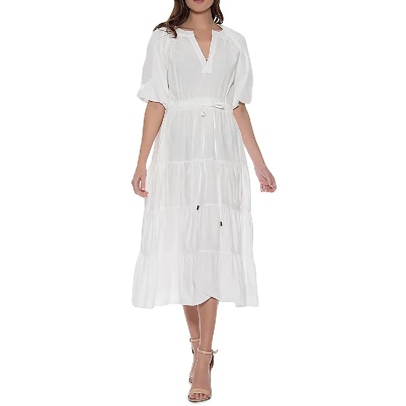 Bonus Savings Gracia Womens Cotton Below Knee Midi Dress