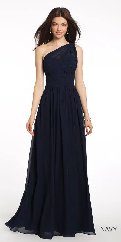 Low Prices One Shoulder Illusion Bridesmaid Dress - Plus