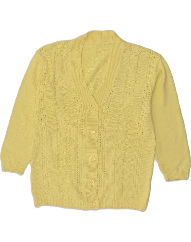 Reduced Prices VINTAGE Womens Cardigan Sweater UK 22 2XL Green Cotton