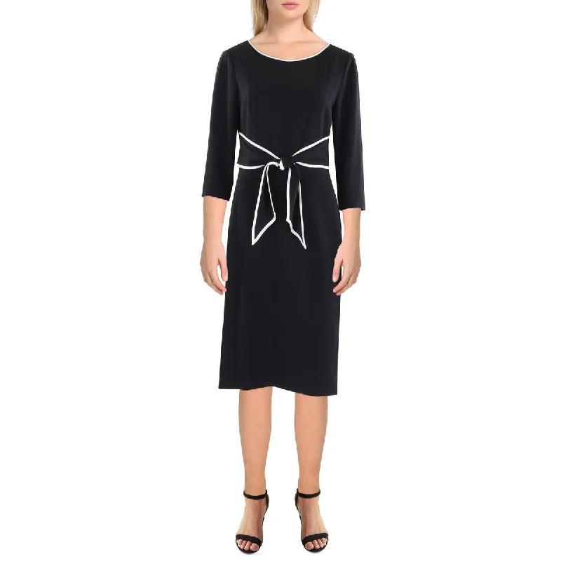 Anniversary Sale Adrianna Papell Womens Knee-Length Front Tie Wear To Work Dress