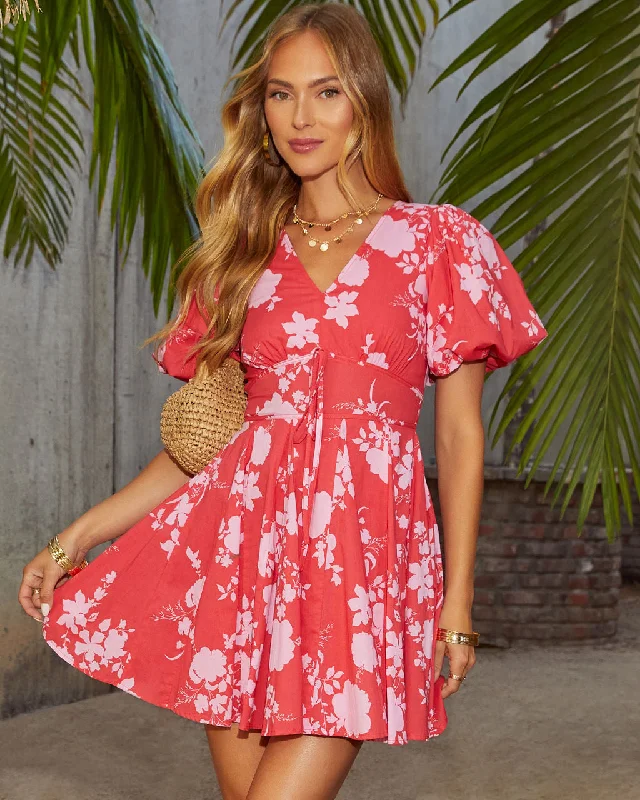 Final Sale Rosie Puff Sleeve Printed Mini Dress