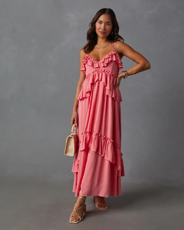Bargain Bin Rosalinda Ruffle Tiered Maxi Dress