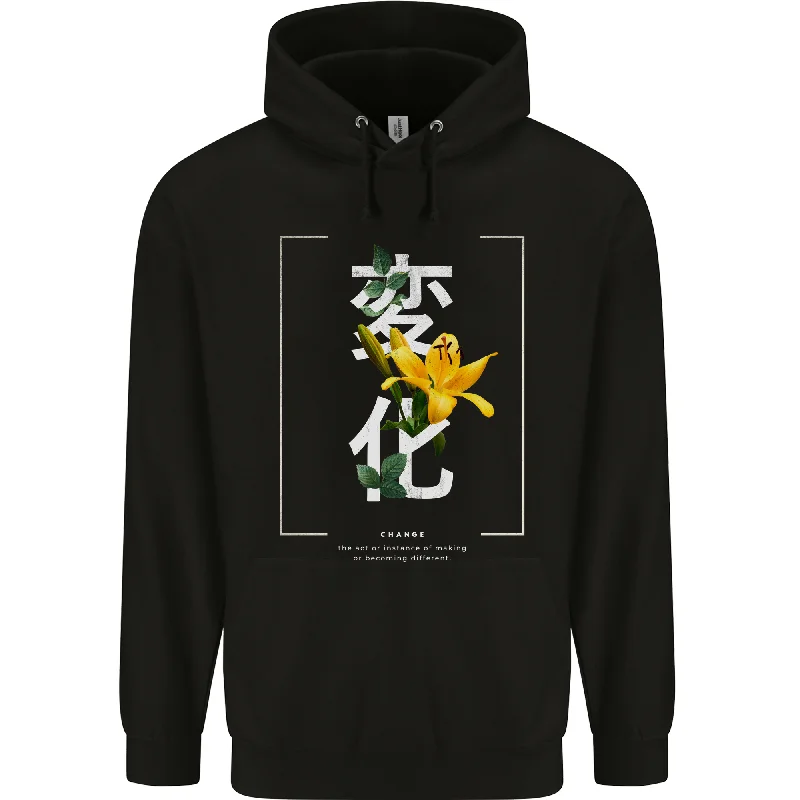 Deal Alert Japanese Flowers Quote Japan Change Mens 80% Cotton Hoodie