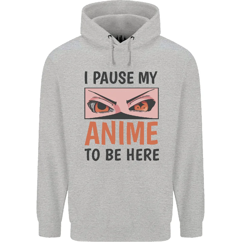 Mega Deal I Paused My Anime To Be Here Funny Mens 80% Cotton Hoodie
