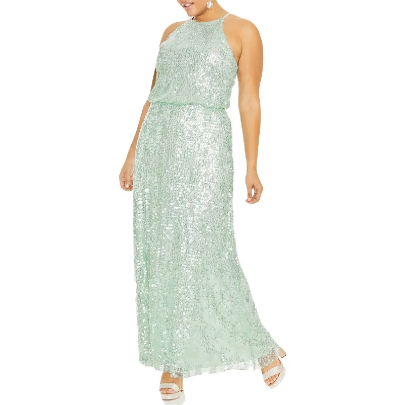 Instant Savings B. Darlin Womens Plus Sequined Blouson Formal Dress
