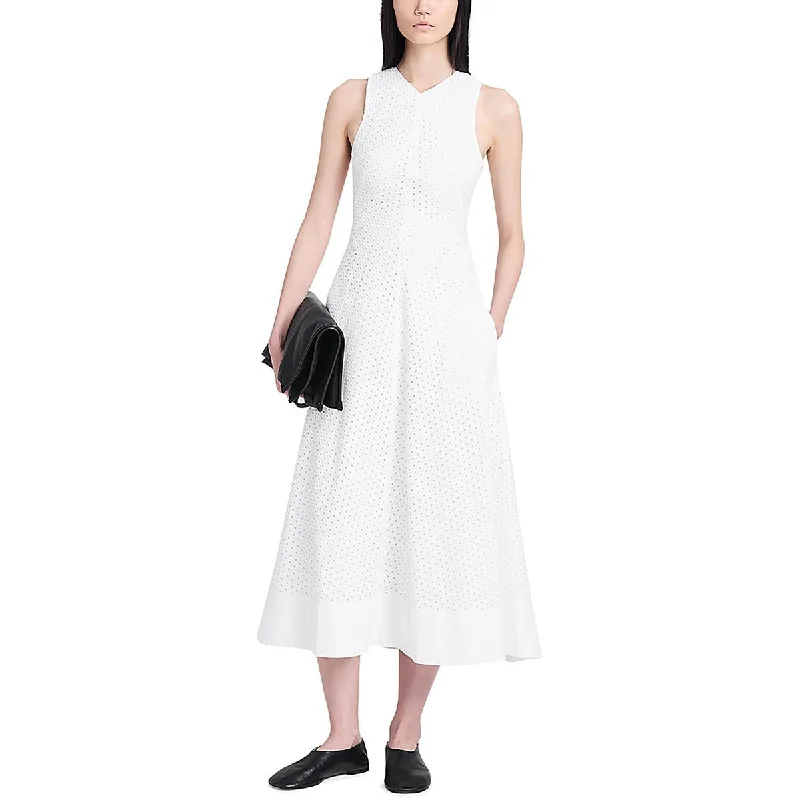 Reduced Prices Proenza Schouler Womens Eyelet Sleeveless Midi Dress