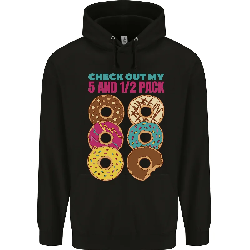 New Arrival Funny Donut Check Out My 5 1/2 Pack Food Gym Mens 80% Cotton Hoodie