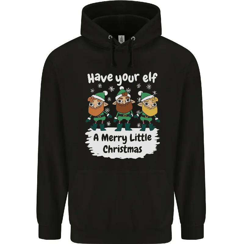 Limited Availability Have Your Elf a Merry Little Christmas Mens 80% Cotton Hoodie