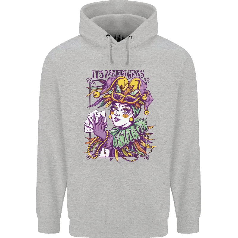 Deal Zone Its Mardi Gras Carnival Mens 80% Cotton Hoodie