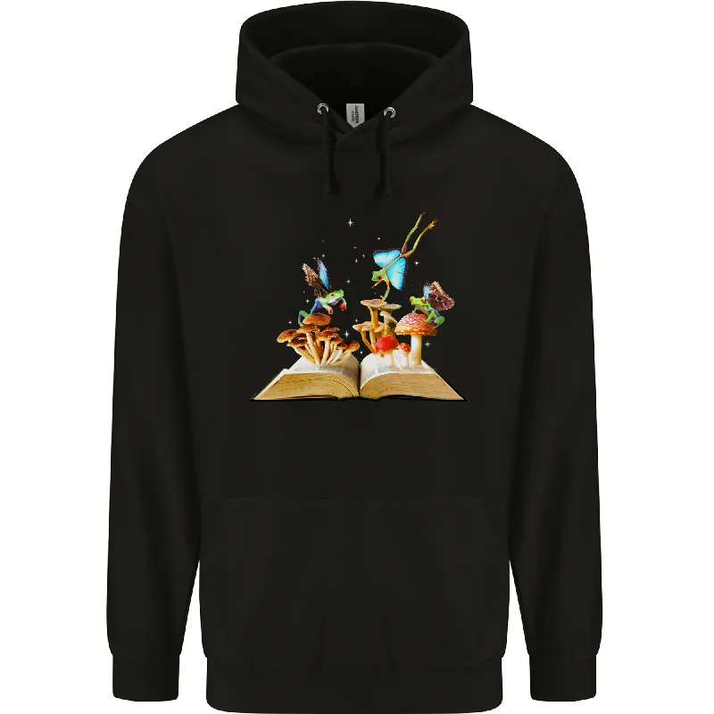 Savings Spectacular Trippy Nature Book Magic Mushrooms LSD Mens 80% Cotton Hoodie