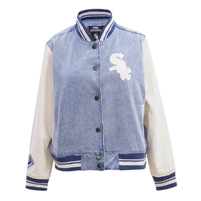 Blowout Sale CHAMARRA DE MEZCLILLA MLB CHICAGO WHITE SOX VARSITY BLUES PARA MUJER