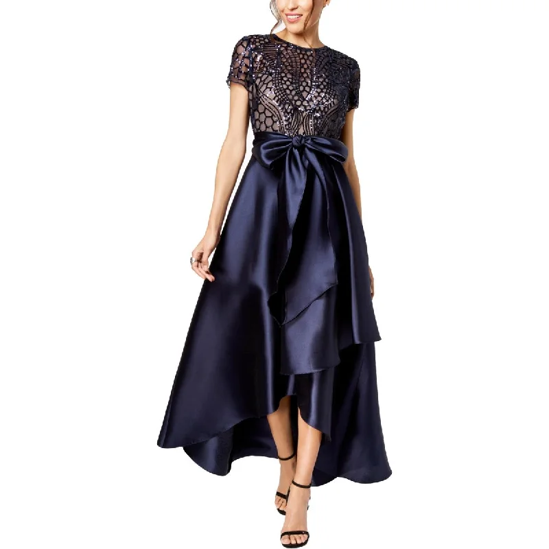 Grand Opening Sale R&M Richards Womens Sequined Hi-Low Party Dress